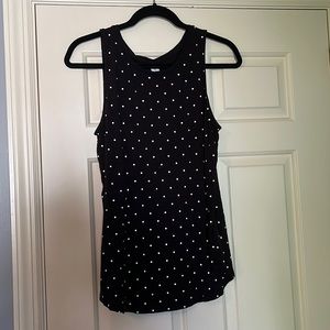 Old Navy Black Polka Dot Luxe Swing Tank